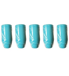 Omeyva Renkli Sert Mika Plastik Kristal Bardak - Turkuaz - 6 Oz / 180 CC - 125 Adet