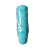 Omeyva Renkli Sert Mika Plastik Kristal Bardak - Turkuaz - 6 Oz / 180 CC - 125 Adet