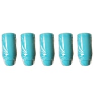 Omeyva Renkli Sert Mika Plastik Kristal Bardak - Turkuaz - 6 Oz / 180 CC - 125 Adet
