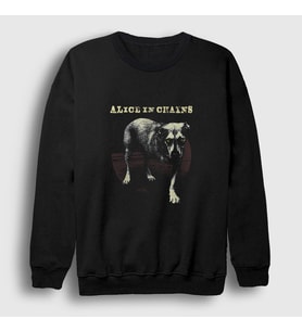 Presmono Unisex Siyah Dog Alice In Chains Sweatshirt 7482tt