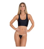 Desire in Motion Transparan Lastikli Fantezi Kadın G String Tanga (Siyah)