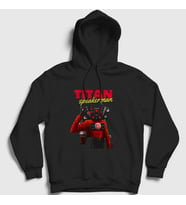 Presmono Unisex Beyaz Titan Speakerman Skibidi Toilet Kapüşonlu Sweatshirt 482699tt (Siyah)