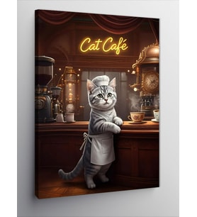 Kanvas Tablo Garson Kedi