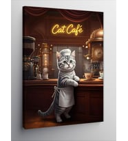 Kanvas Tablo Garson Kedi