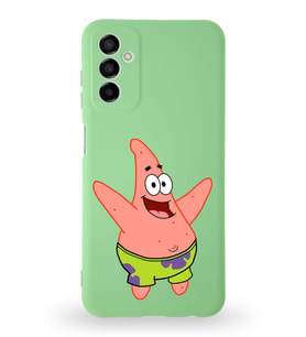 Samsung Galaxy M13 Uyumlu Lansman Kılıf Altı Kapalı İçi Kadife  Patrick Yıldız Tasarımlı  Kapak (Şeffaf)