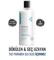 Ql 6 Aktifli Şampuan Dökülme Karşıtı Geç Uzayan Saçlar Tuzsuz Parabensiz Sülfatsız Hızlı Saç Uzatma