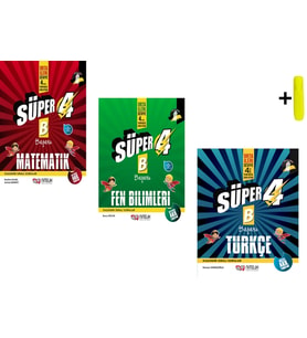 Nitelik 4.Sınıf Yeni Nesil Süper Matematik Fen Ve Türkçe (B) Soru Kitabı Yeni