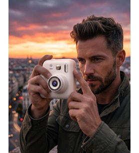 Eğlenceli Baskılı Çocuk Fotoğraf Makinesi Video Çekim 4 Rulo Kağıt 5 Kalem Set