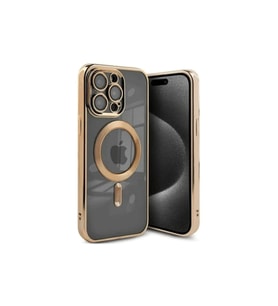 Apple iPhone 15 Pro Kılıf Kross Magneticsafe Kapak - Gold