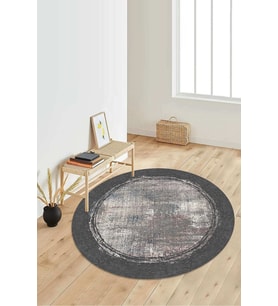 Dijital Baskılı Kaymaz Taban Yıkanabilir Yuvarlak Salon Halısı Koridor Halısı Paspas NDY-HT-356 (Çok Renkli)