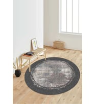 Dijital Baskılı Kaymaz Taban Yıkanabilir Yuvarlak Salon Halısı Koridor Halısı Paspas NDY-HT-356 (Çok Renkli)