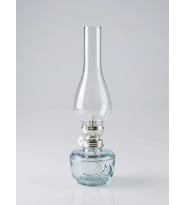 Dekoratif Ve Kullanılabilir Gaz Lambası Kücük Boy 24 Cm Şeffaf