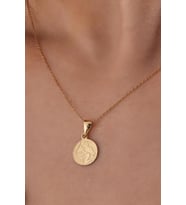 14 Ayar Altın Yay Burcu Burç Kolye (Sarı)