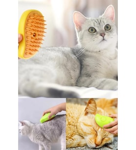 Buharlı Kedi & Köpek Yıkama Fırçası Tarağı Yumuşak Silikon