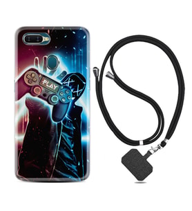 Oppo A5S A15 A16 A54 A55 A73 A74 Kılıf Boyun Askılı Silikon Play Me 1757
