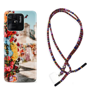 Xiaomi Redmi Note 7 8 9 Pro 10 2022 10 Pro 10S Kılıf Boyun Asklı Rasta Silikon Gerçek Çiçekler 1743