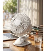Şarjda ve Fişte Çalışabilen Portatif Mini Fan