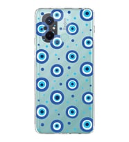 PrintiFy Xiaomi Redmi 12C ile Uyumlu 1mm Slim Fit Nazar Boncuğu 1 Baskılı Şeffaf  Kılıf