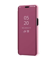 Samsung Galaxy S10 Plus Aynalı Kapaklı Lüx Kılıf (Rose - Gold)
