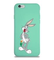 Apple iPhone 6 Uyumlu Lansman Kılıf Bugs Bunny Tasarımlı Altı Kapalı İçi Kadife Kaplı  Kapak (Şeffaf)