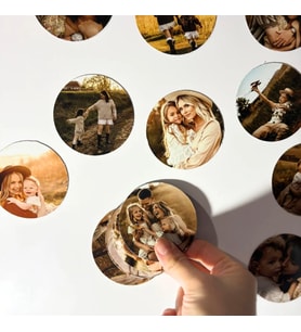 6 Adet Yuvarlak Fotoğraflı Magnet