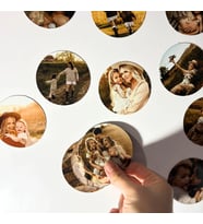 6 Adet Yuvarlak Fotoğraflı Magnet