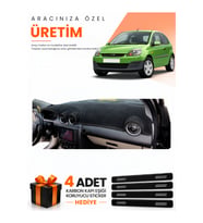 FORD FİESTA TİP 2 (2003-2010) Uyumlu Torpido Koruma Örtüsü Oto Kılıfı - Siyah