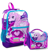 Coral High Mor Unicorn Kız Çocuk İlköğretim Okul Sırt Çantası ve Beslenme Çanta Seti