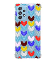 PrintiFy Samsung Galaxy A52 Uyumlu Water Color 1 Baskılı Şeffaf Köşe Korumalı Antişok Kılıf