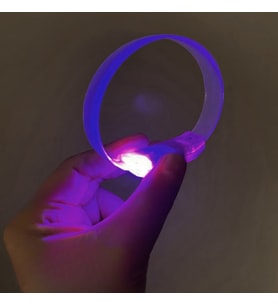 3 Modlu Pilli LED Işıklı Esnek Parti Bilekliği Mor