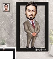 Kişiye Özel Öğretmen Karikatürlü 3D Ahşap Tablo 30x47 Bay-17
