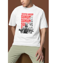 Jujutsu Kaisen Ryomen Sukuna Baskılı Unisex Oversize Anime Dizi Karakter Tişört