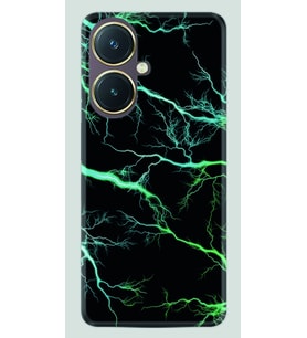 Vivo Y27 Kılıf Silikon Desen Özel Seri Green Thunder 1693