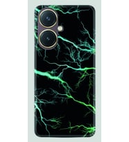 Vivo Y27 Kılıf Silikon Desen Özel Seri Green Thunder 1693