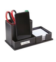 İsme Özel Telefon Standlı Masa Üstü Kalemlik (Siyah)