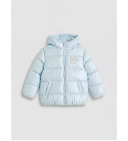 LCW Kids Mavi Frozen Lisanslı Su İtici Kız Çocuk Şişme Mont