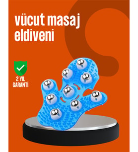 360° Dönen Masaj Silindiri - 9 Metal Bilye & PVC Duş Fırçası ile Tüm Vücut Masajı