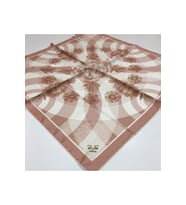Mandala Desen Black Seri Twill Eşarp Eşarp Askısı ile Birlikte 90x90 cm Pudra Kr
