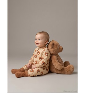 LCW baby Bej 2.5 Tog Baskılı Erkek Bebek Uyku Tulumu