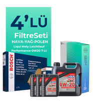 BOSCH Land Rover Discovery 2.0 Benzinli Filtre Bakım Seti Liqui Moly Motor Yağlı (2017-2022) 4 Lü