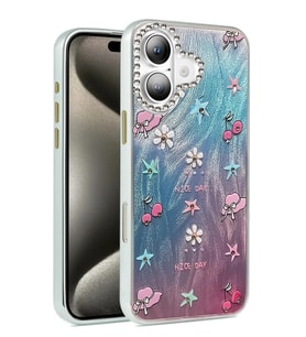 Durukar® iPhone 16 Plus Kılıf Blade Aynalı Desenli Kapak - Desen 4