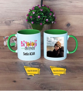 Biyoloji Öğretmeni Kupa Bardak Yeşil Fotoğraflı Öğretmenler Günü Hediyesi