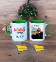 Biyoloji Öğretmeni Kupa Bardak Yeşil Fotoğraflı Öğretmenler Günü Hediyesi