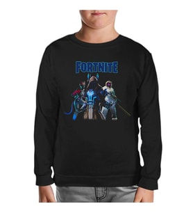 Fortnite - Ice King Siyah Çocuk Sweatshirt