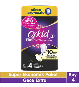 Orkid Platinum Gece Ekstra Süper Ekonomik Paket 16 Adet