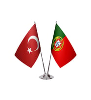 Portekiz İkili  Masa Bayrağı