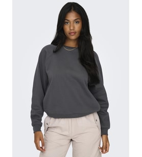Only Kadın O-Yaka Basic Sweatshirt - 15325979 (Koyu Gri)