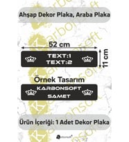 Kişiye Özel Dekor Plaka, Araba Plaka, Isimli Plaka, Cam Önü Plakası, Aksesuar Plaka