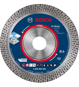 Bosch 1X Expert Hardceramic Elmas Kesme Diskleri (Sert Fayanslar, Sert Taş, Ø 125 Mm, Aksesuar Küçük (Standart)