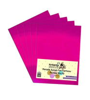 Pembe 50x70 Metalik Aynalı Fon Kartonu 5 Adet 1 Paket Artlantis Aynalı Metalik Fon Kartonu